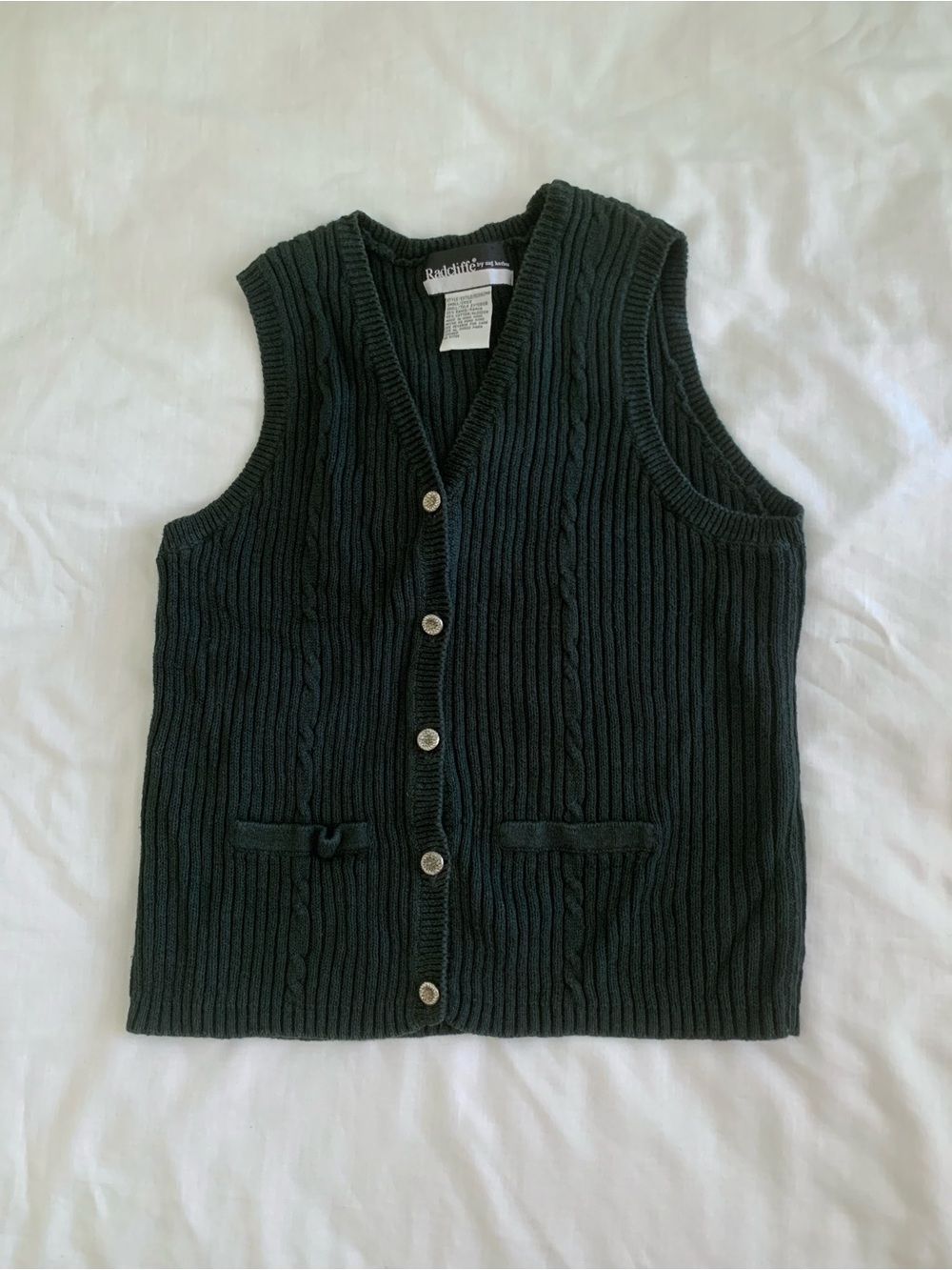 Radcliffe Amy Newhouse Vintage Sweater Vest S Green EUC
